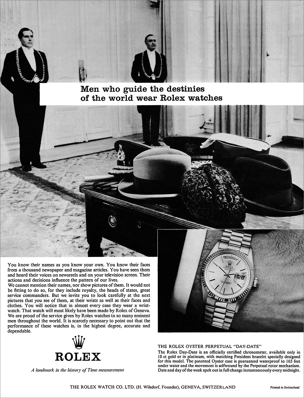 Vintage Rolex advertisement