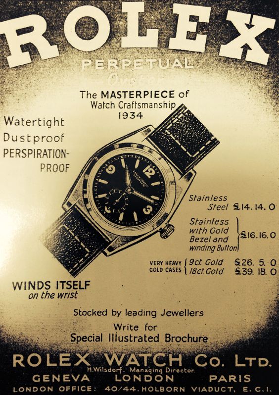 Vintage Rolex advertisement