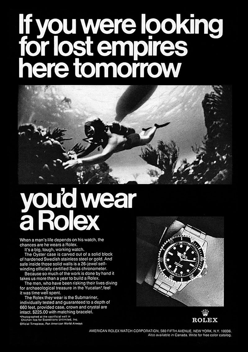 Vintage Rolex Submariner Ad