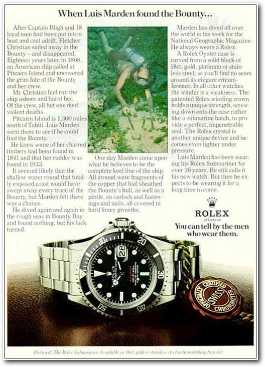 Vintage Rolex advertisement