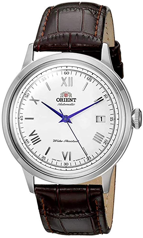 Orient Men's '2nd Gen. Bambino Ver. 2' Japanese Automatic Stainless Steel and Leather Dress Watch