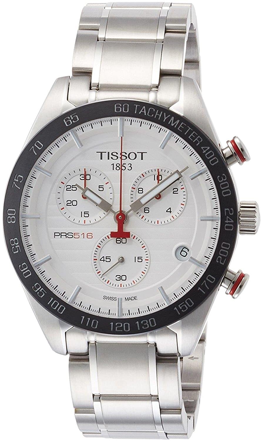 Tissot PRS 516 Quartz Chronograph T100.417.11.031.00 Silver/Silver Stainless Steel Analog Quartz Men's Watch