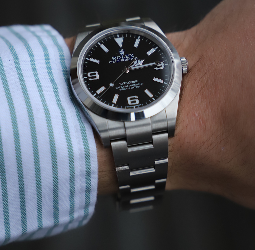rolex oyster perpetual time adjust