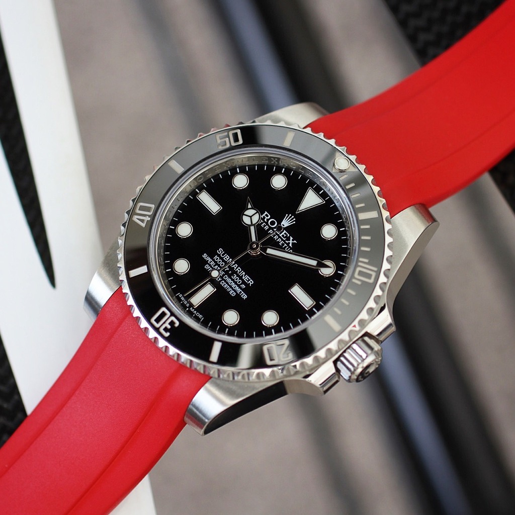 Red Everest Rubber Strap For Rolex With 