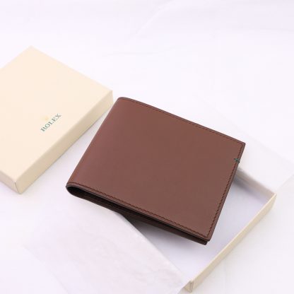 Brown Rolex Fold Wallet with 8 Card Slots + 2 Cash Slots for sale online