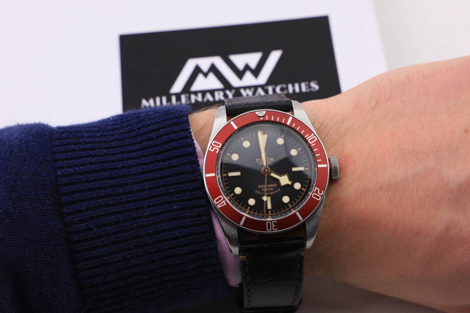 tudor black bay red strap