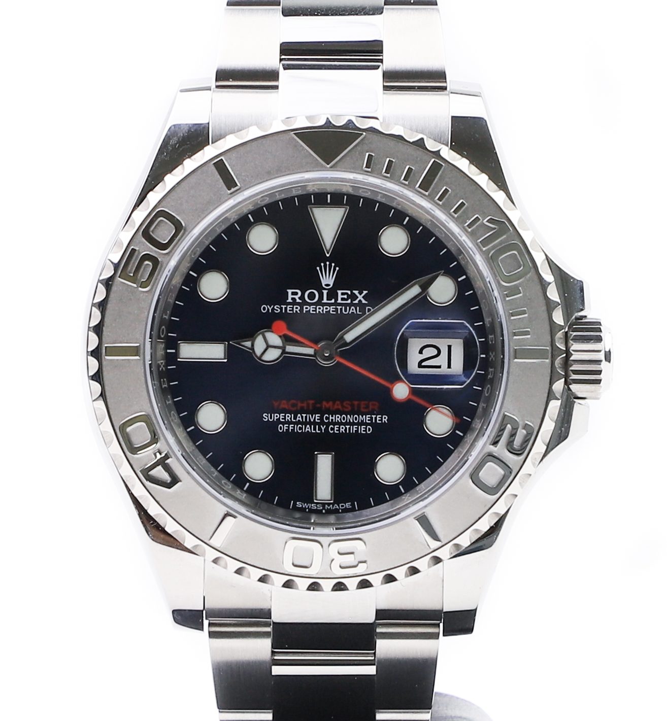 Buy Pre-owned Rolex Yacht-Master 18K Gold Blue Dial 2019 - LuxTimeCenter –  Lux Time Center