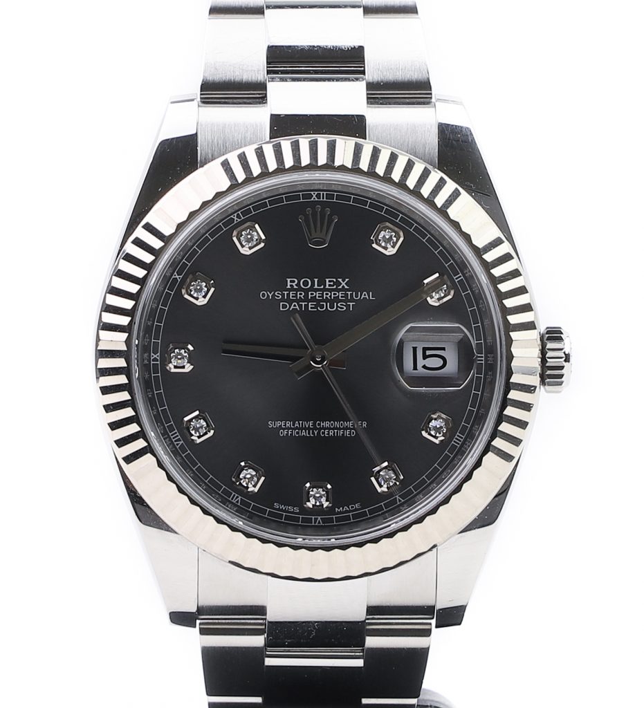 rolex datejust rhodium 41