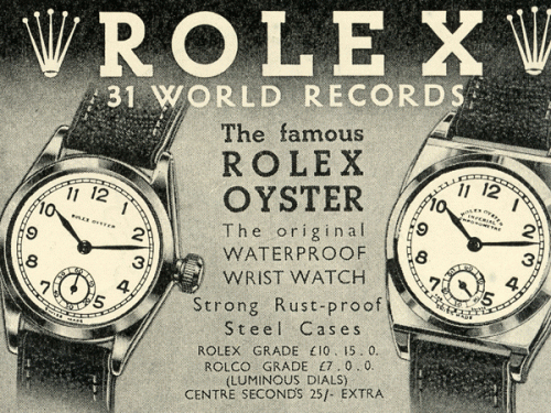 Rolex vintage advertisement