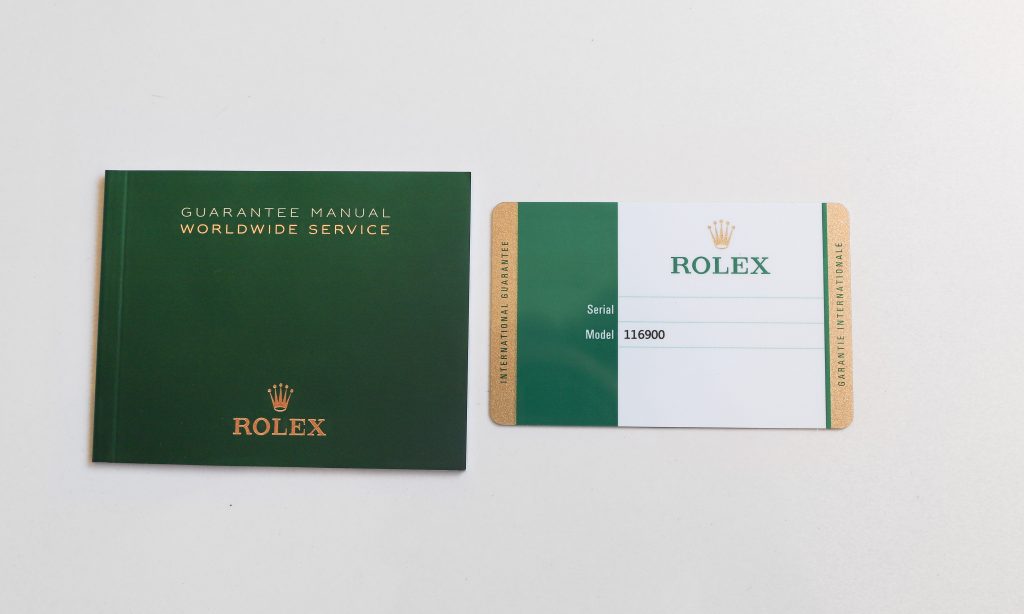 rolex warranty card 2018