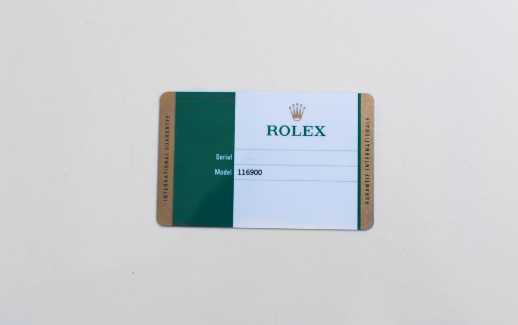 lost rolex warranty card