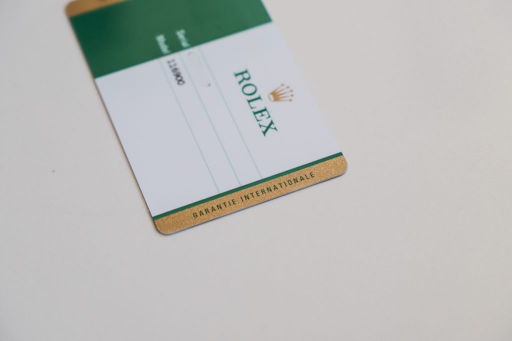 replacement rolex warranty card