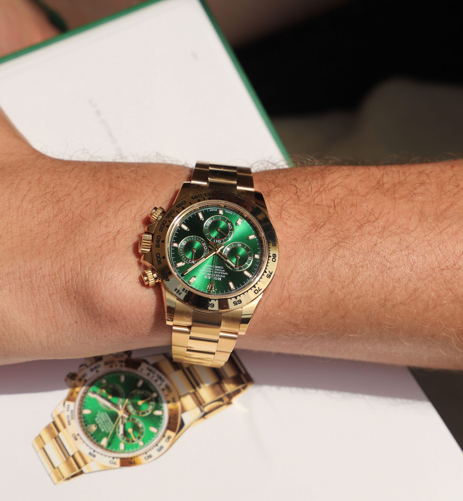 rolex daytona 24k gold