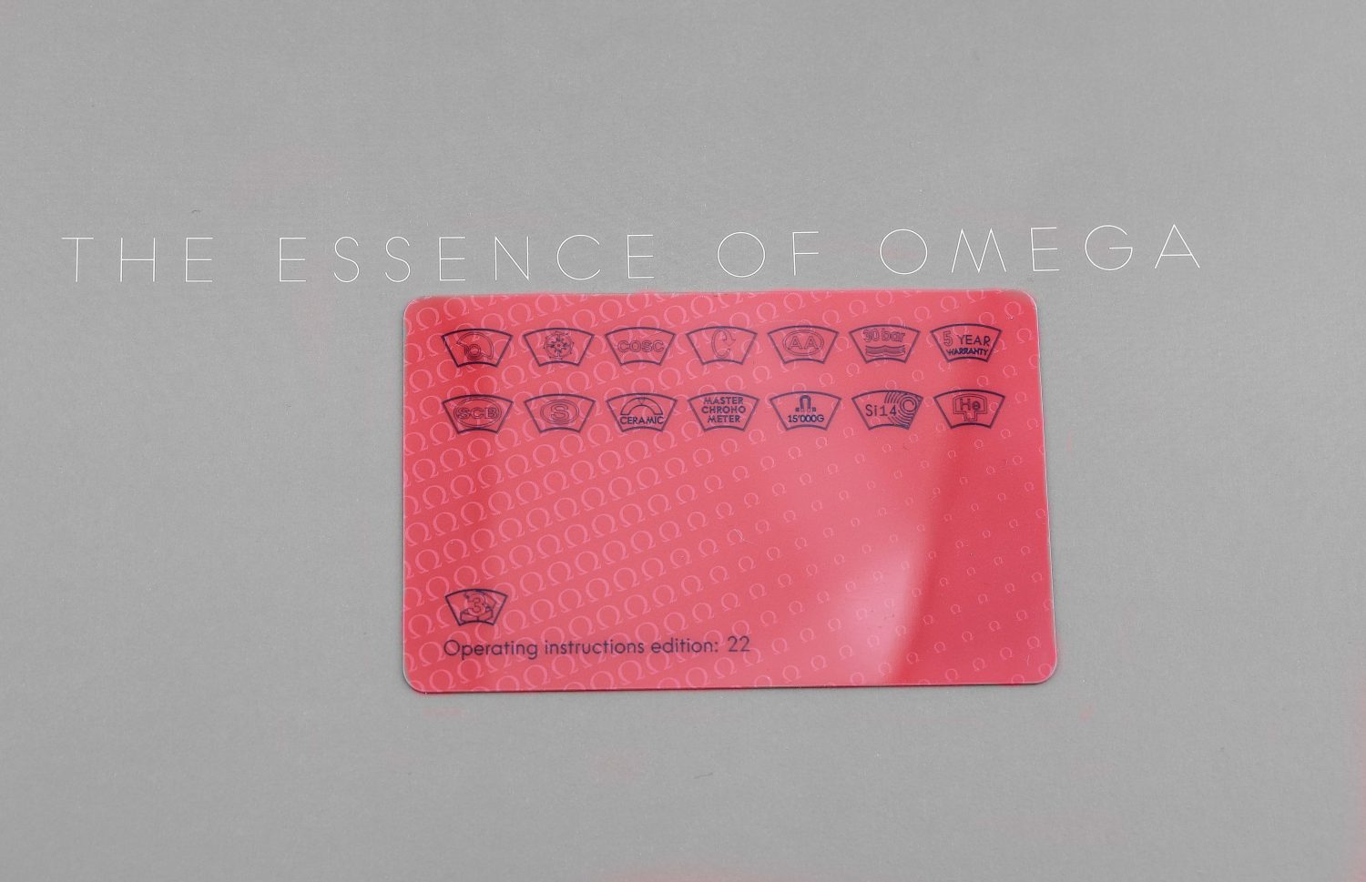 OMEGA Warranty Card Guarantee Open / Blank Certificate