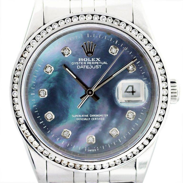 mother of pearl rolex watch