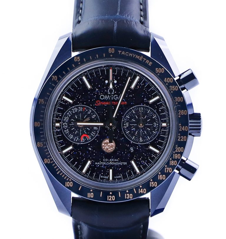 Omega Speedmaster Moonwatch Blue Side of Moon New 2019 304.93.44.52.03