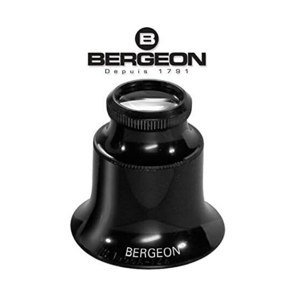 Bergeon 1458-A-15 Watchmakers Double Lens Eyeglass Loupe