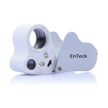 EnTeck 30X 60X Dual Lens LED Illuminated Loupe