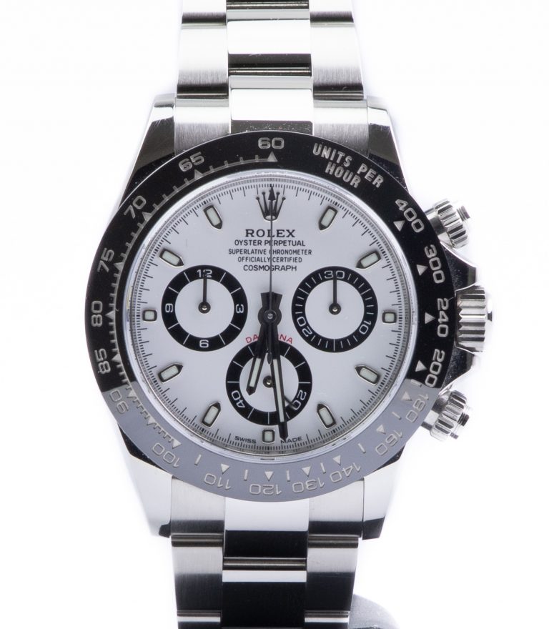 Rolex Daytona Ceramic Bezel White Dial 116500LN 2019 - Millenary Watches