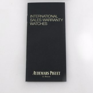 Audemars Piguet International sales warranty booklet