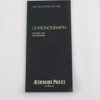 Audemars Piguet Chronograph Instructions manual