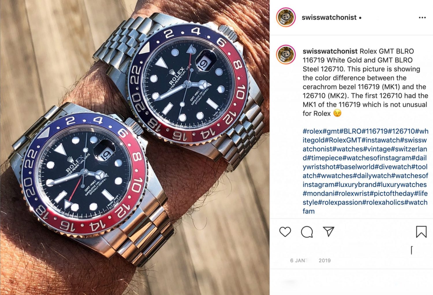 Rolex 126710BLRO Bezel Color 