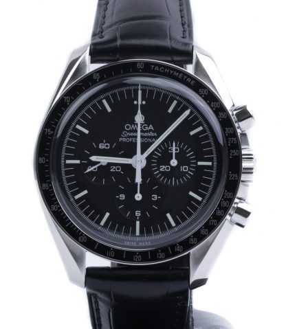 Omega Speedmaster Professional Moonwatch Hesalite Leather Strap New 2020