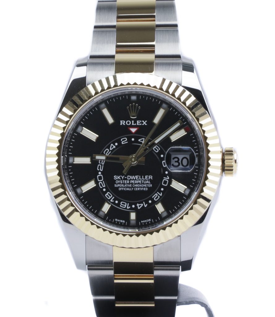 rolex sky dweller two tone for sale