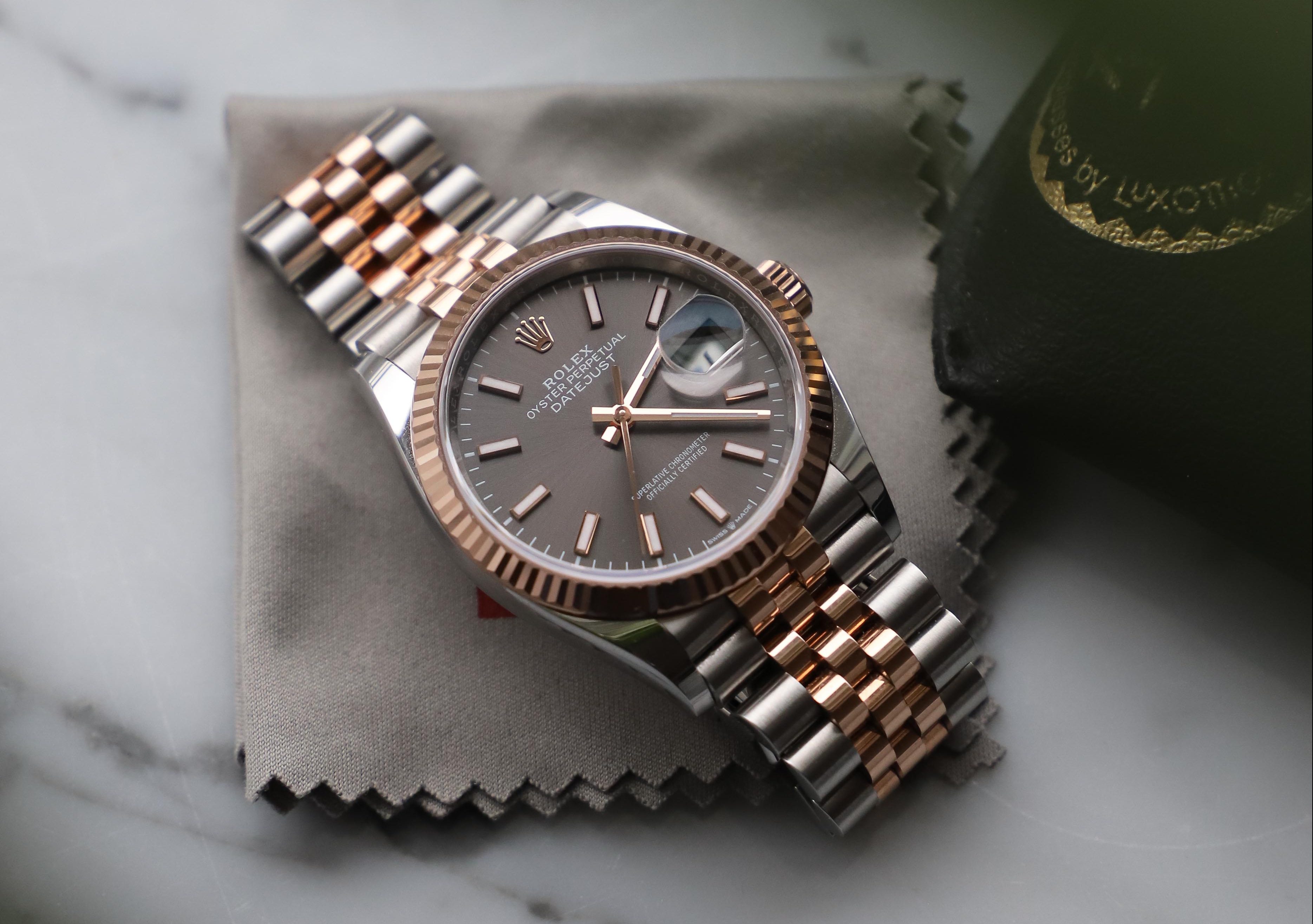 rolex dual tone watch