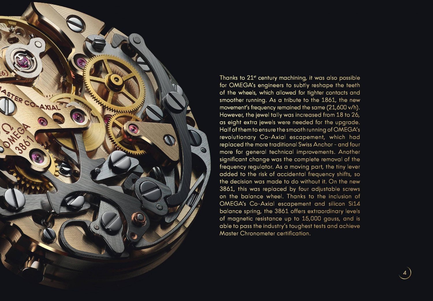 Omega 3861 outlet movement