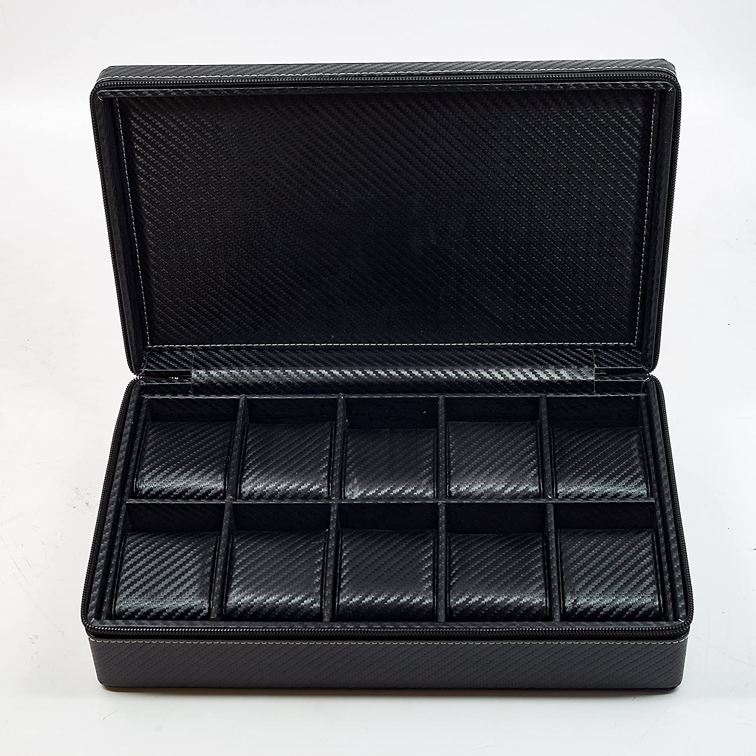 10 Watch Briefcase Black Carbon Fiber