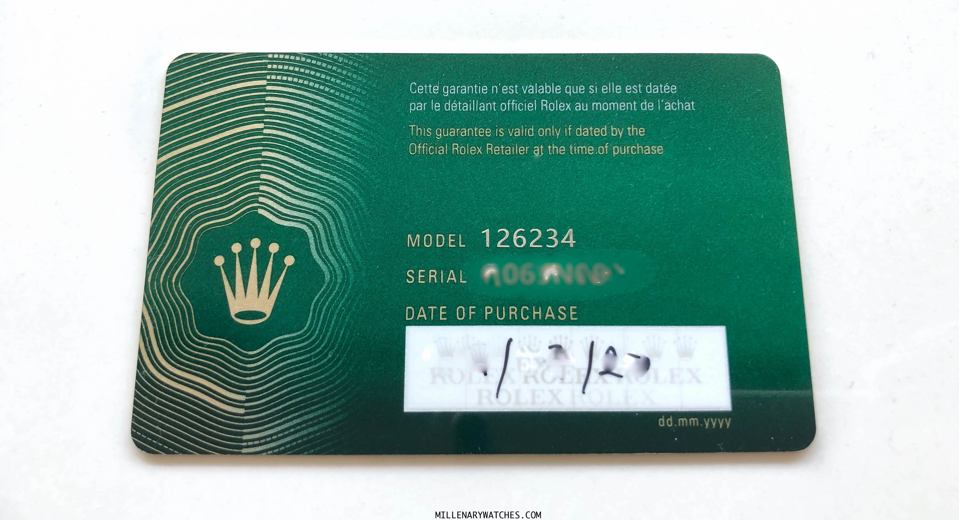 How To Rolex Warranty Card Certificate - Millenary Watches