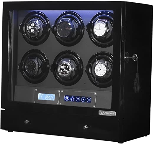 Arcanent 6 + 2 Slot Watch Winder LCD Digital