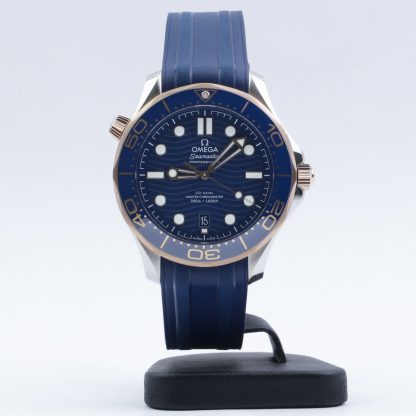 Omega Seamaster Diver 300M Sedna Gold Blue Rubber New 2020