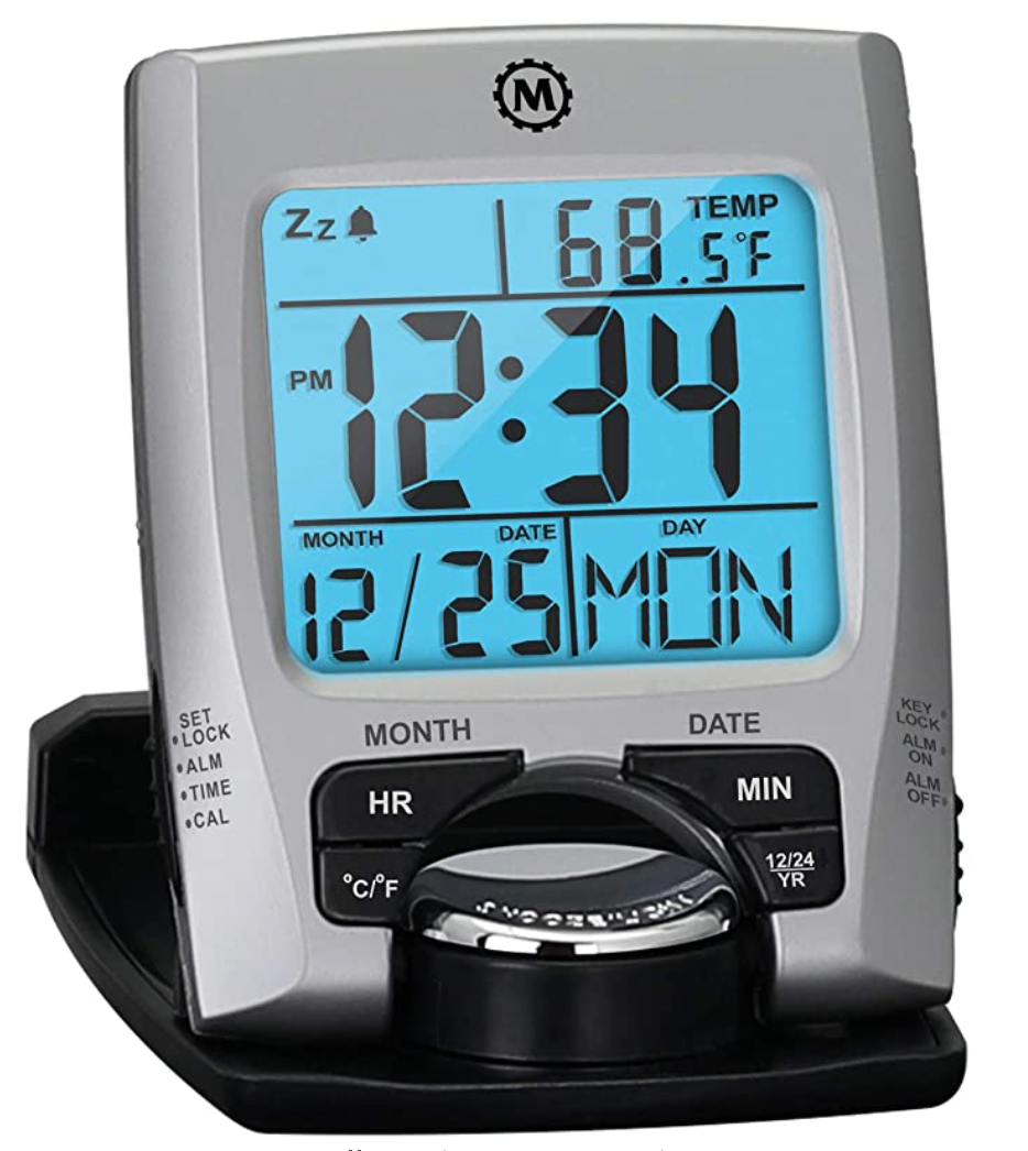 travel alarm table clock