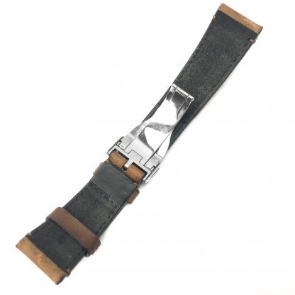 Tudor 22MM Brown Leather Strap With Deployment Clasp