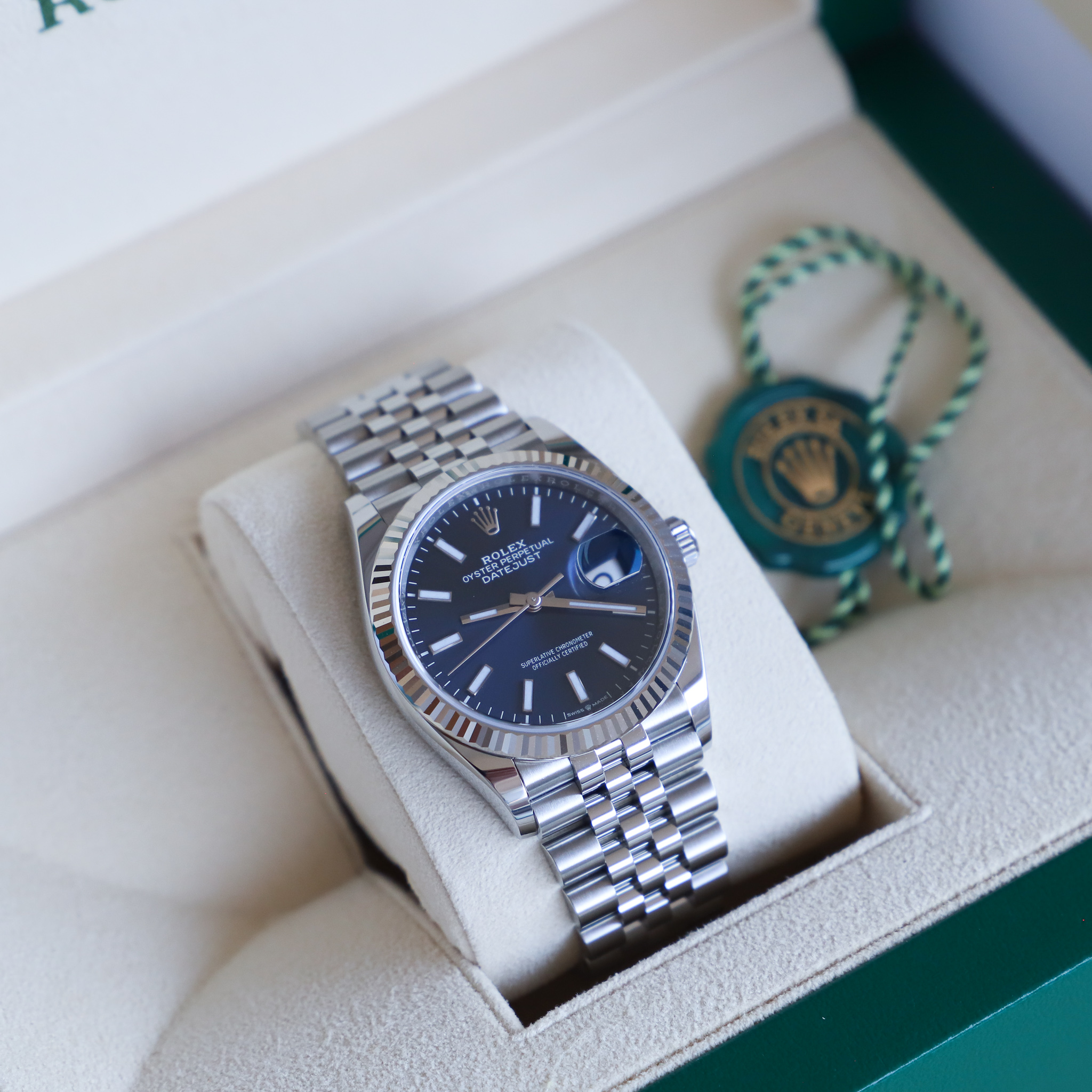 datejust blue dial 36mm