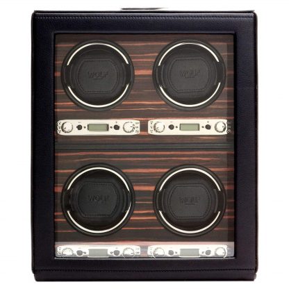 WOLF 459156 Roadster 4 Piece Watch Winder with Cover