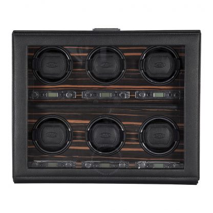 WOLF 459256 Roadster 6 Piece Watch Winder with Cover