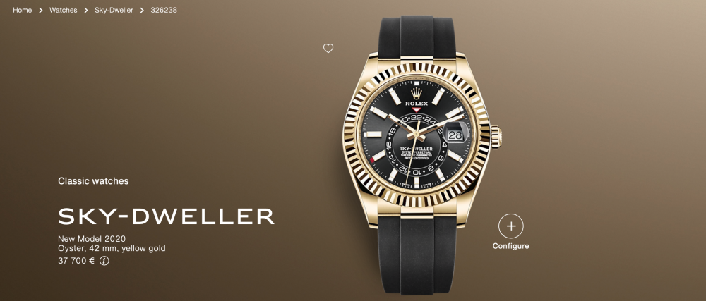 Rolex Sky-Dweller Oysterflex 326238