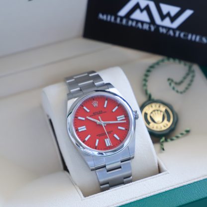 Rolex Oyster Perpetual 41 124300 Coral Red 2020 Novelty Unworn