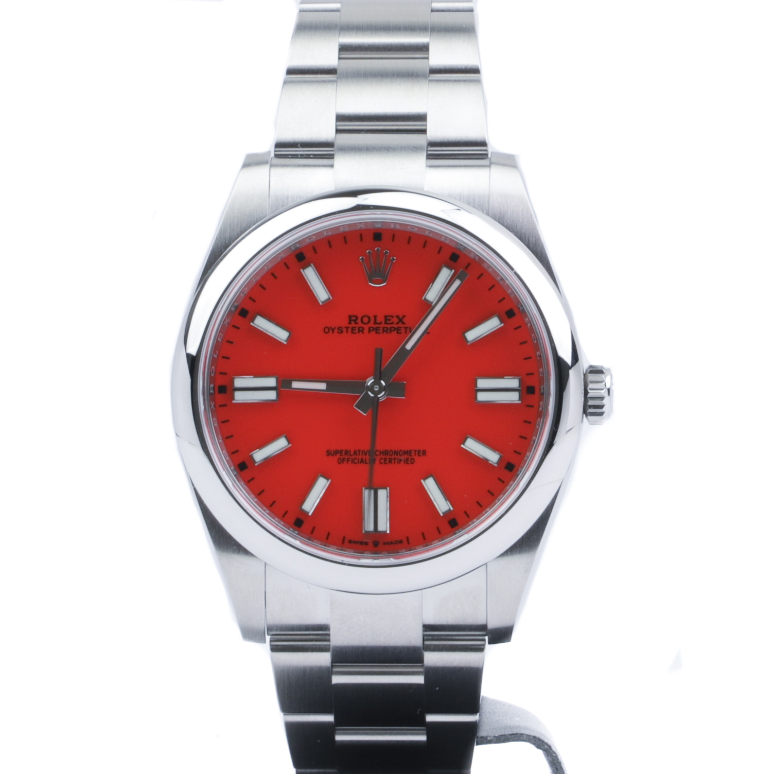 Rolex Oyster Perpetual 41 124300 Coral Red Novelty Unworn ...