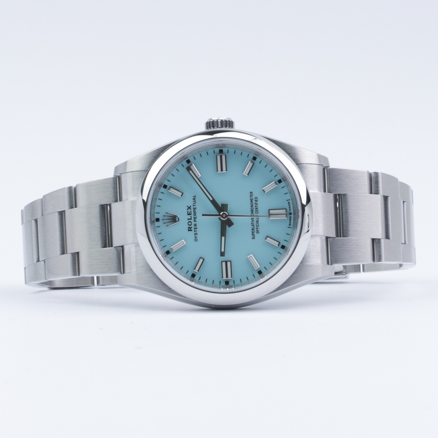 Rolex Oyster Perpetual 36 126000 Turquoise Blue "Tiffany ...