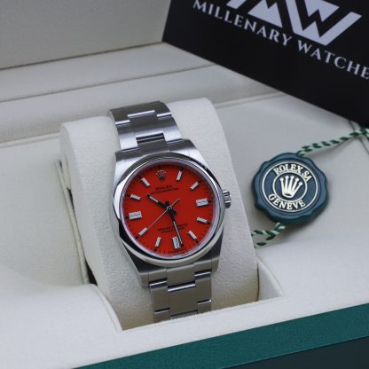 Rolex Oyster Perpetual 36 126000 Coral Red Dial Novelty Unworn 2020