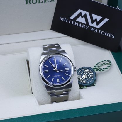 Rolex Oyster Perpetual 41 143000 Bright Blue Dial 2020 Novelty