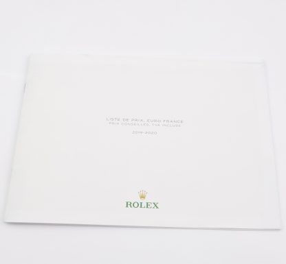 Rolex Liste de Prix - Price List France 2019-2020 Brochure