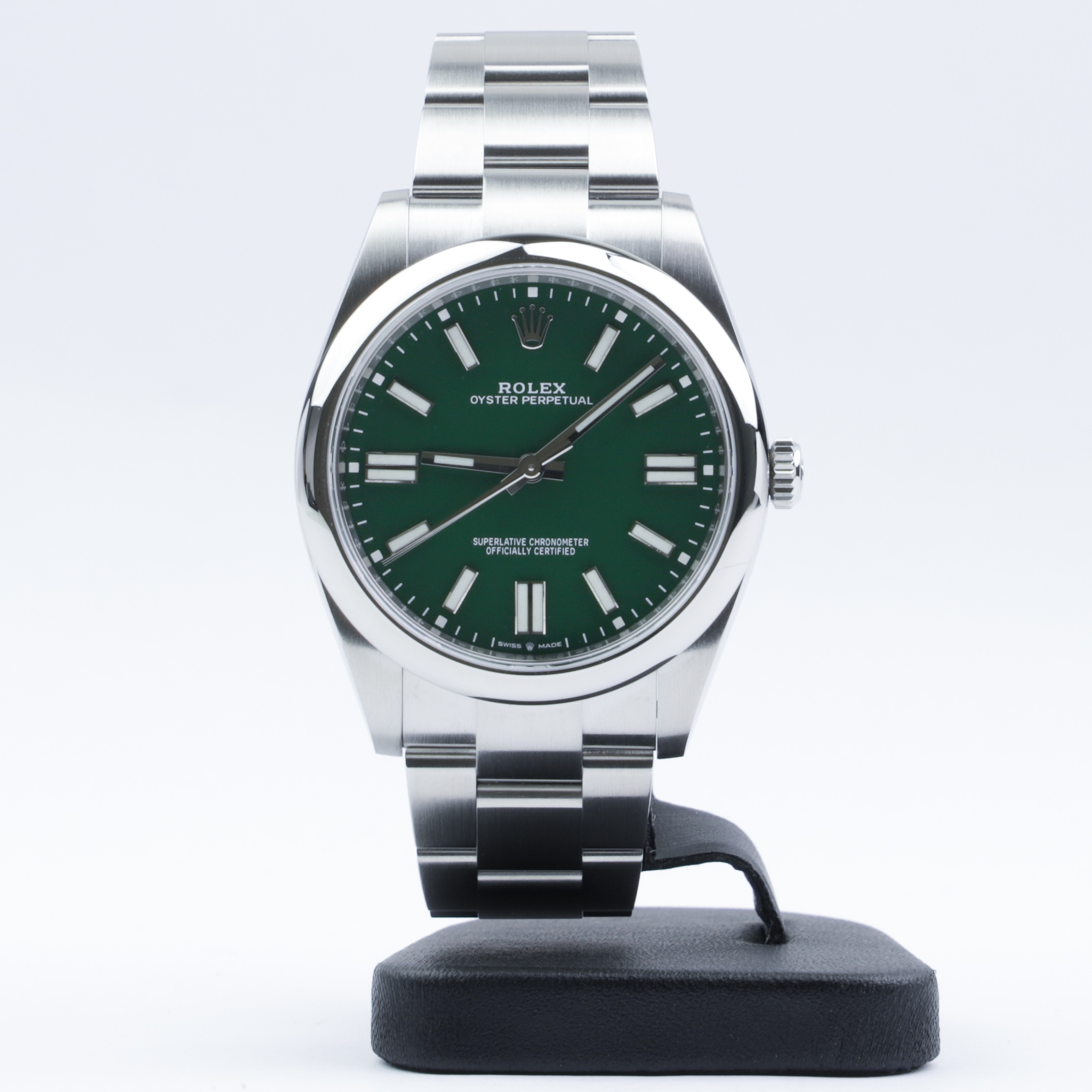rolex oyster perpetual green dial
