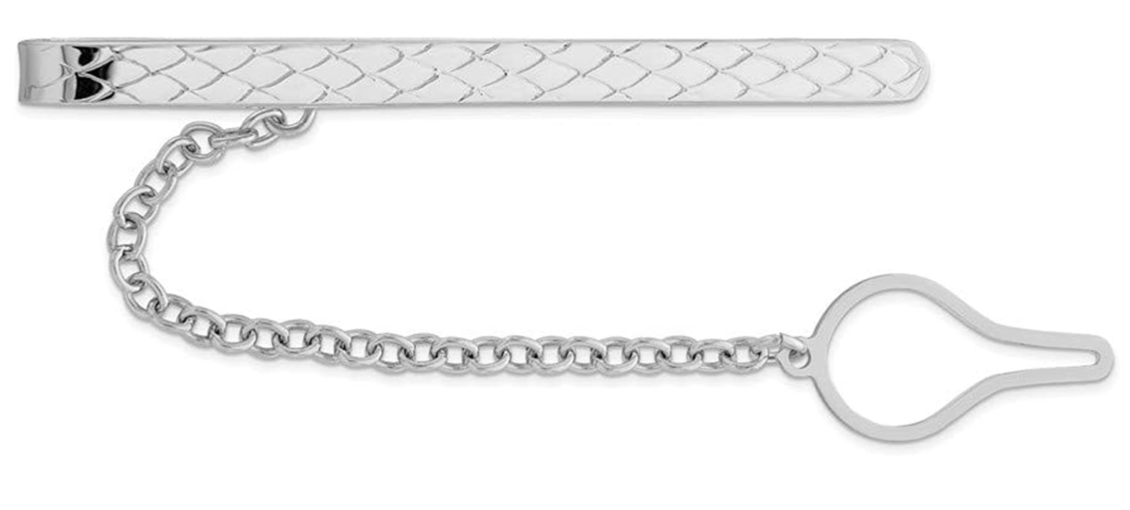 925 Sterling Silver Rhodium-plated Tie Bar