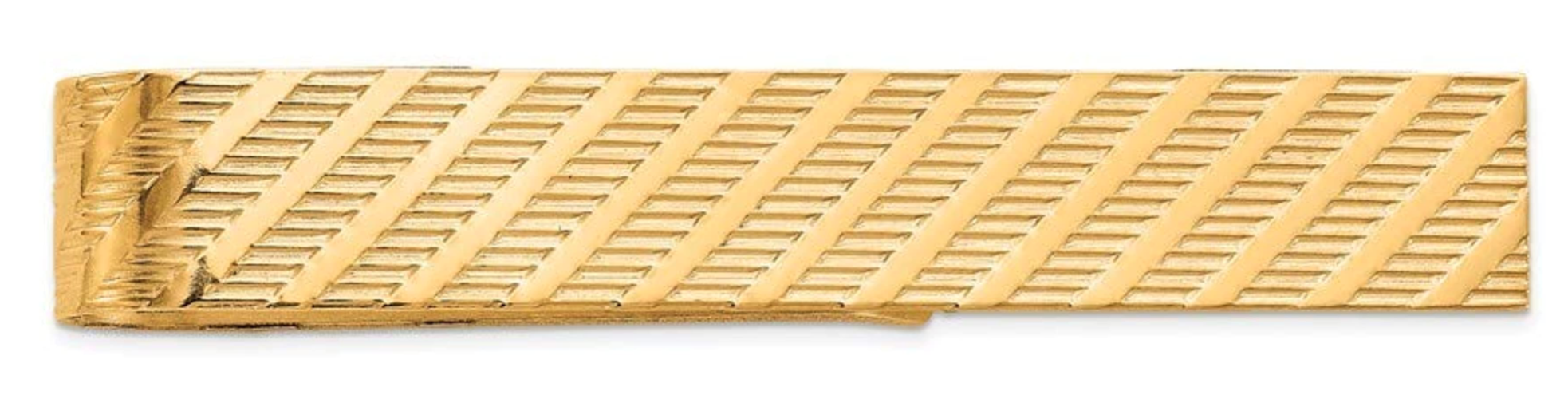 14k Yellow Gold Solid Polished Tie Bar