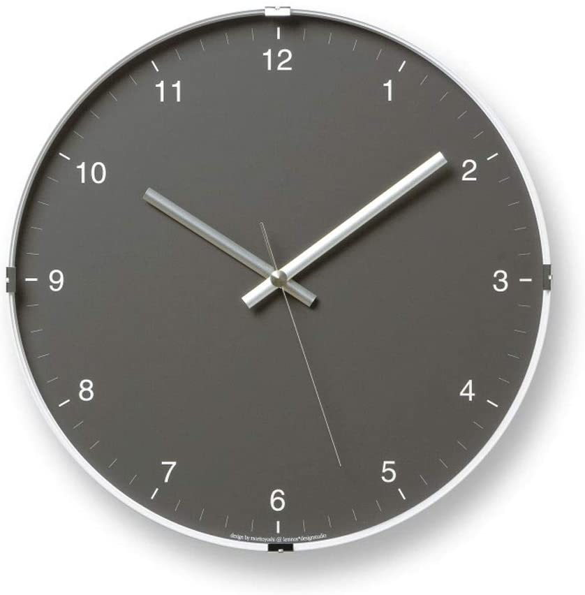 Wall Clock Modern Creative Simple Modern Clock Home Living Room Silent Clock Metal Quartz Clock 12 Inch (Color : Elegant Gray)